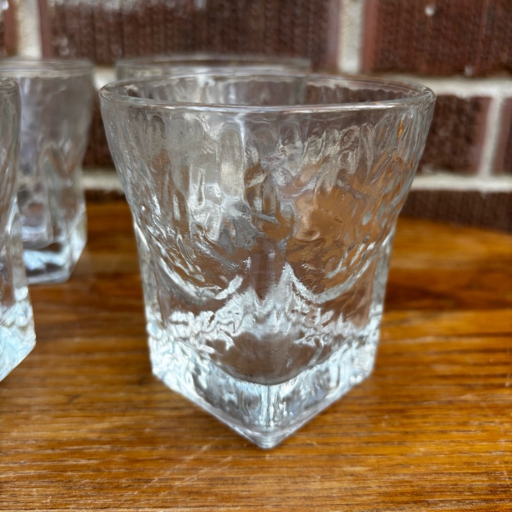 Vintage Mid Century Atomic Libbey St Regis Rocks Glasses Set of 4 - Picture 3 of 8